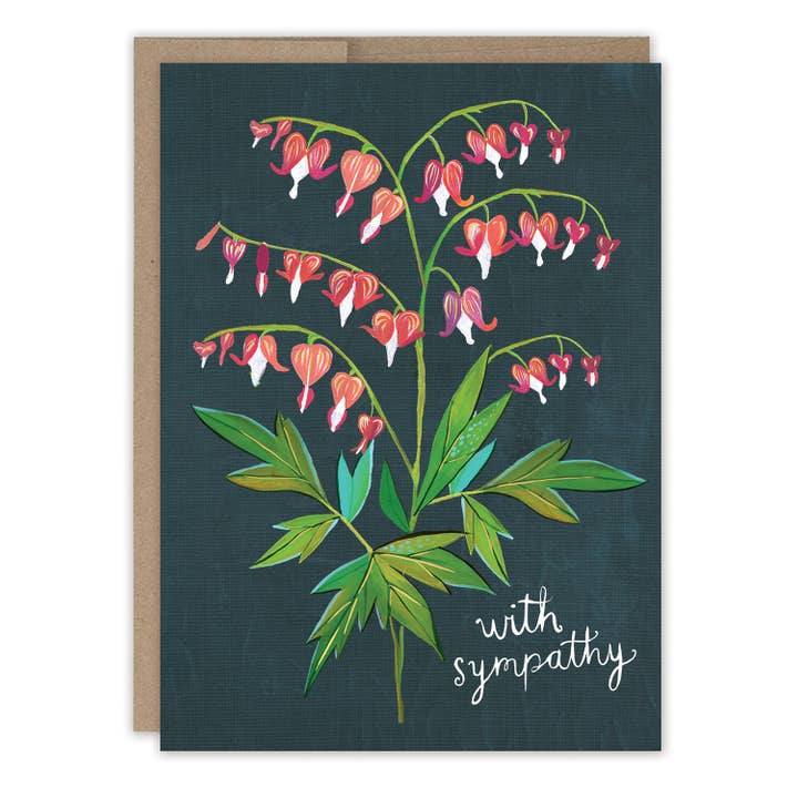 Bleeding Heart Sympathy Card