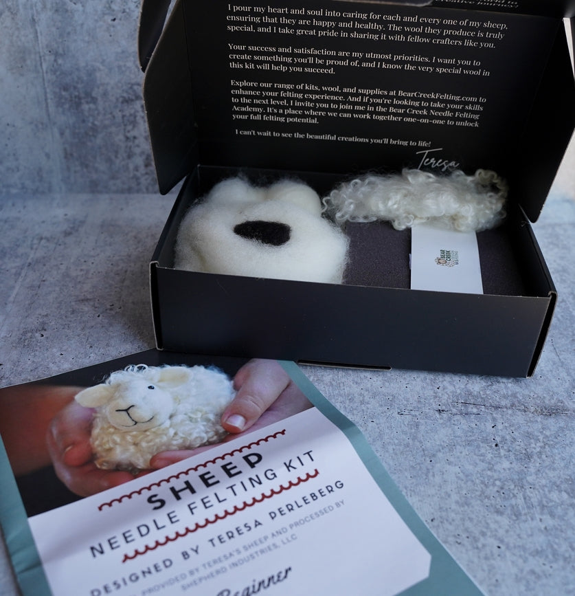 Needle Felting Kit - White Sheep