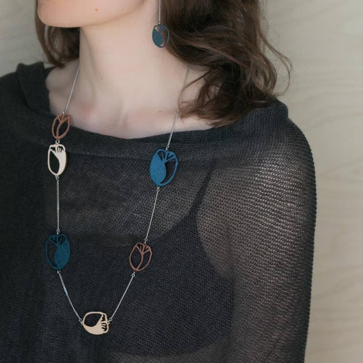TULIP Wooden Necklace