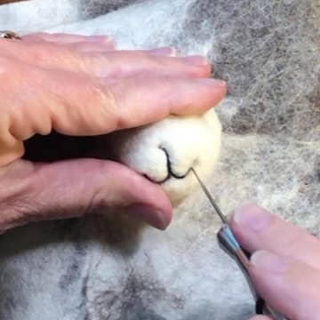 Needle Felting Kit - White Sheep