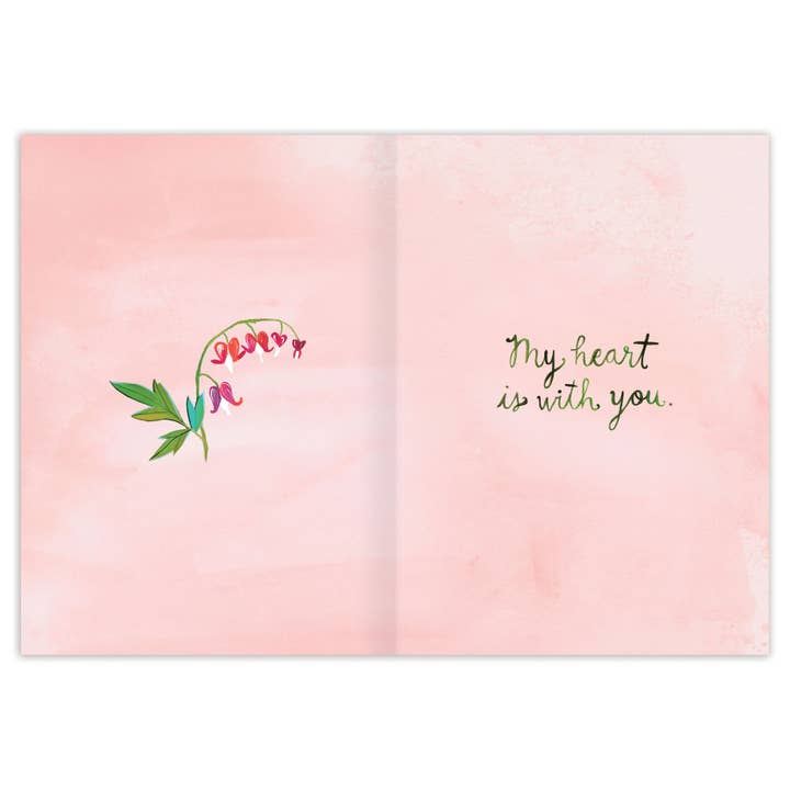 Bleeding Heart Sympathy Card