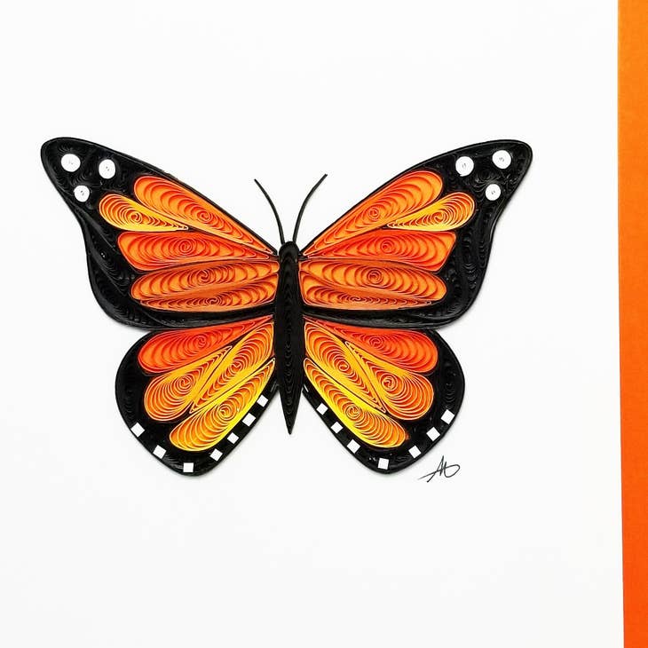 Monarch- Hand-Rolled Greeting Card
