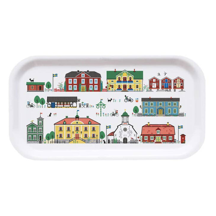Swedish Washer Houses Rectangle Birch Tray