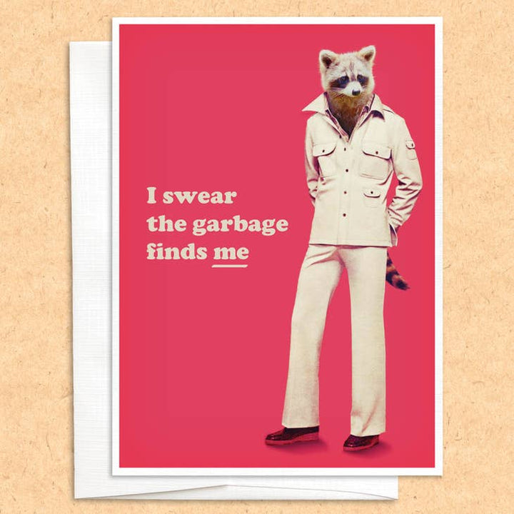 Raccoon Garbage Card