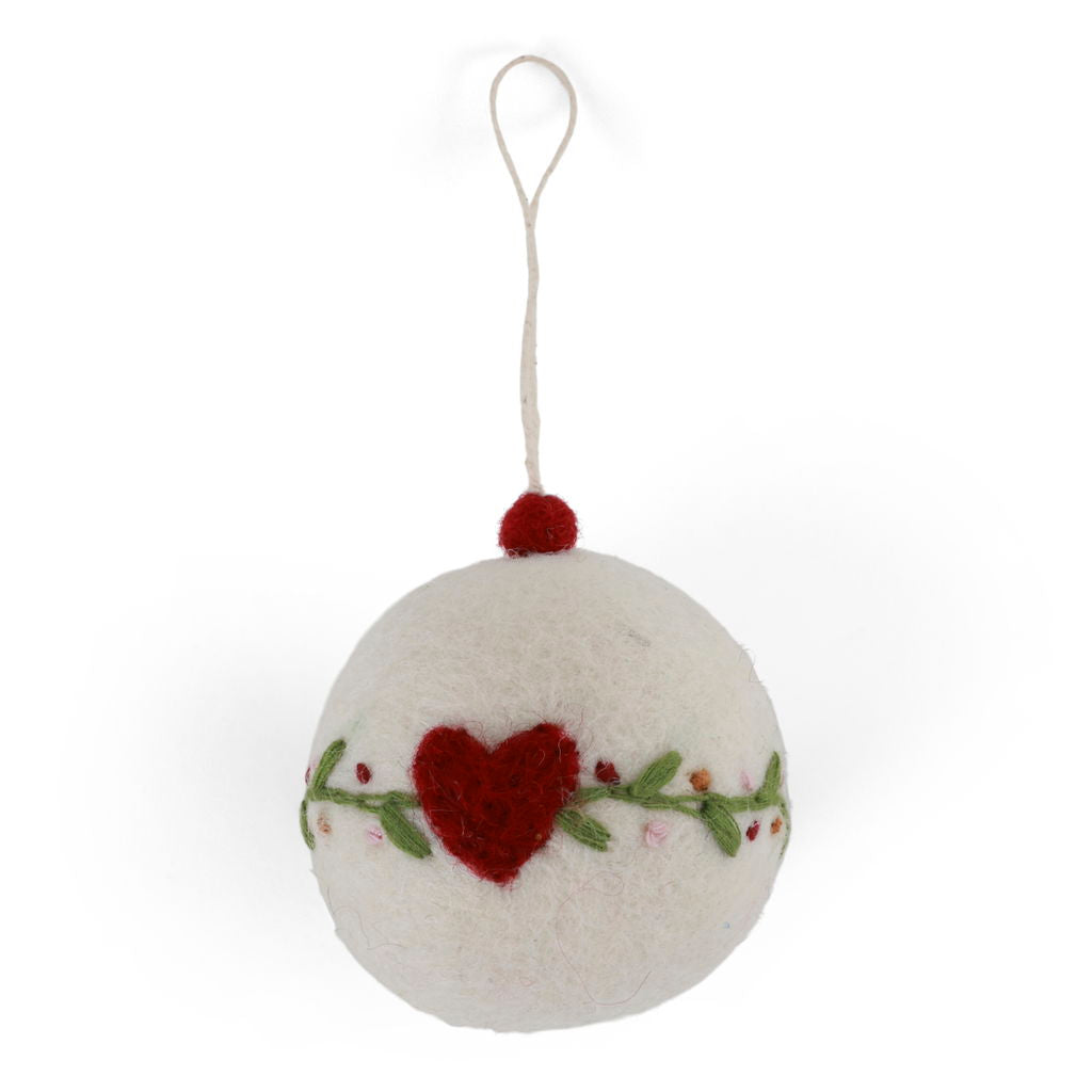 Christmas Bauble Hand Felted Ornament