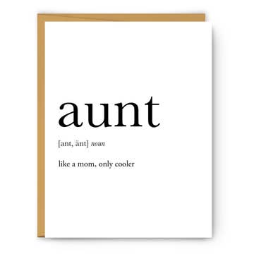 Aunt Definition - Greeting Card