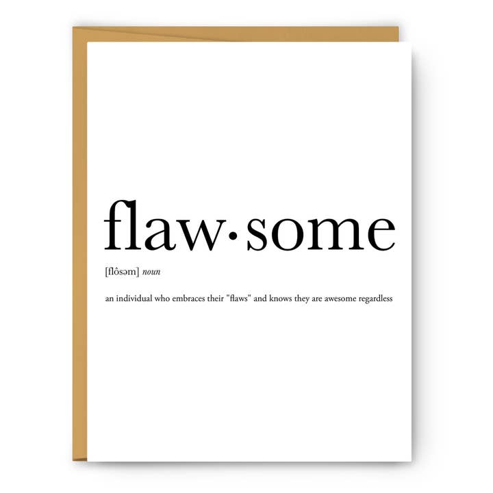 Flawsome Definition - Greeting Card