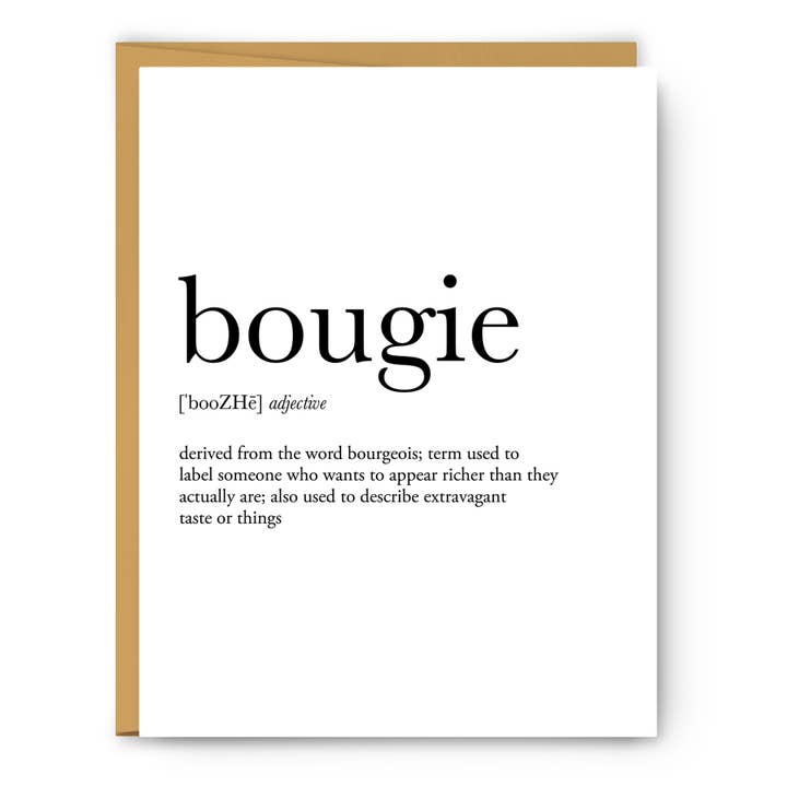 Bougie Definition - Greeting Card