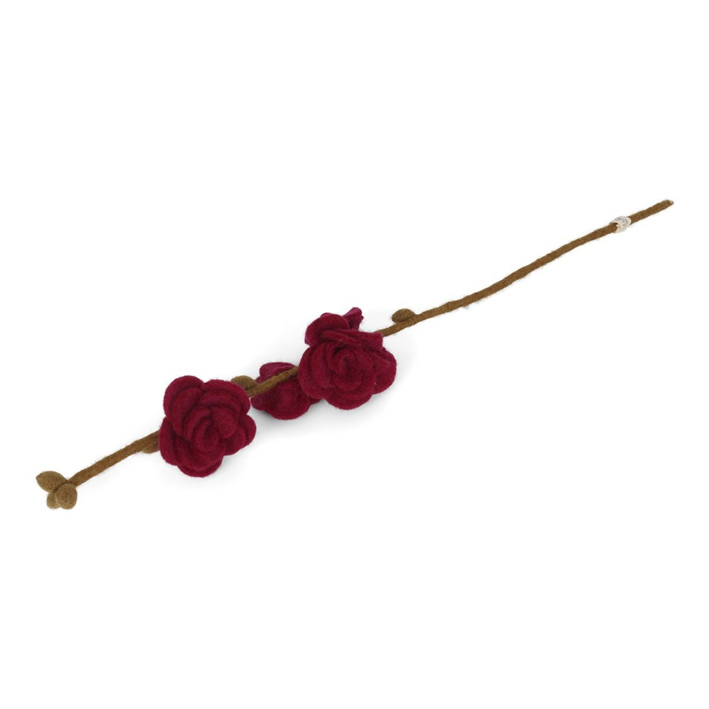 Hand Felted Rose Branch