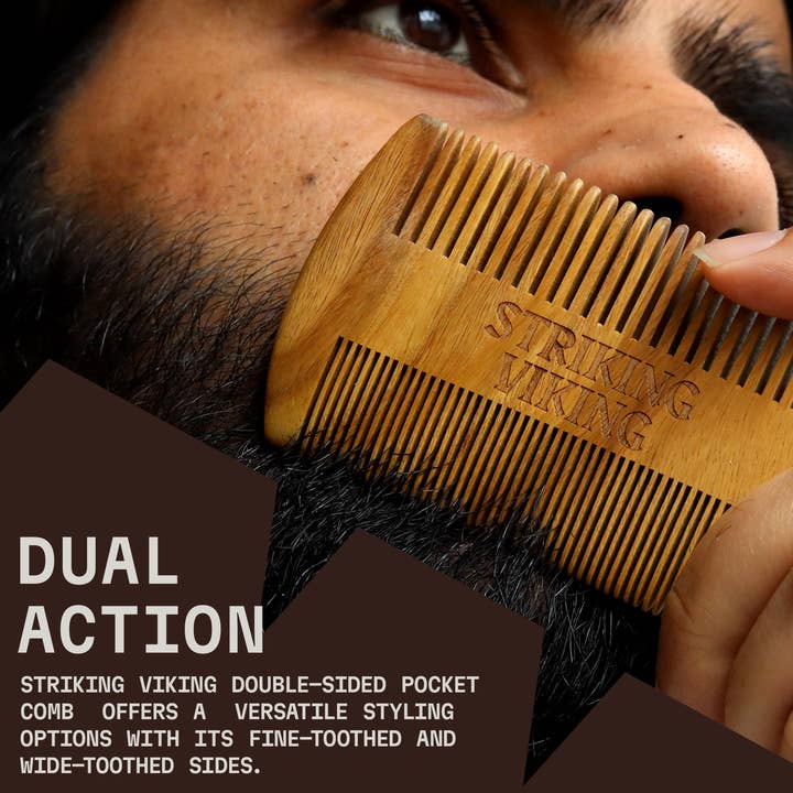
                      
                        Sandalwood Beard & Mustache Comb - Striking Viking
                      
                    