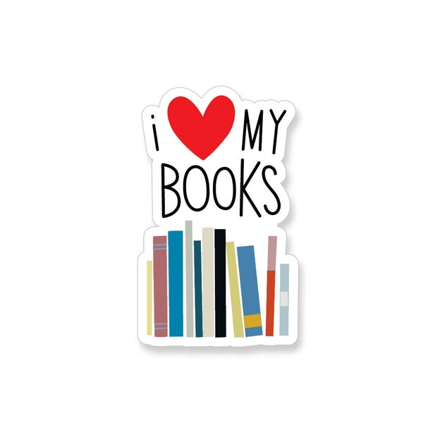 I Heart My Books Sticker
