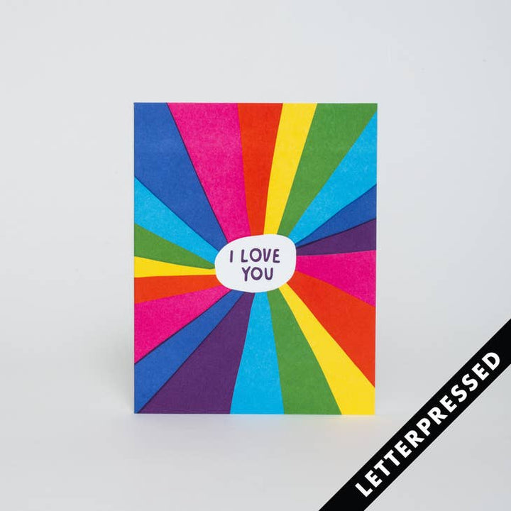 Rainbow Heart 'I Love You' Card