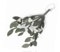 Hand Felted Mistletoe Bunch