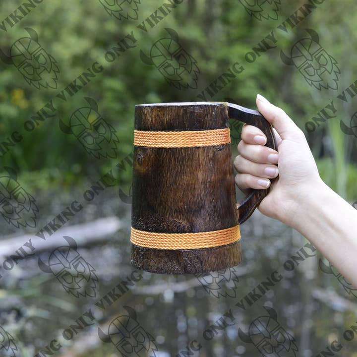 
                      
                        Wooden Viking Tankard Beer Mug Stein
                      
                    