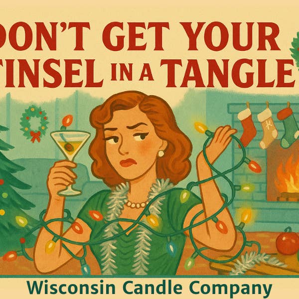 Holiday Candle -Don't Get Your Tinsel in a Tangle