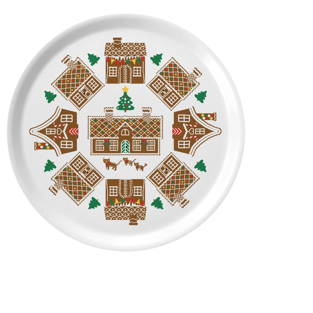 Gingerbread House - Swedish Birch Round Tray