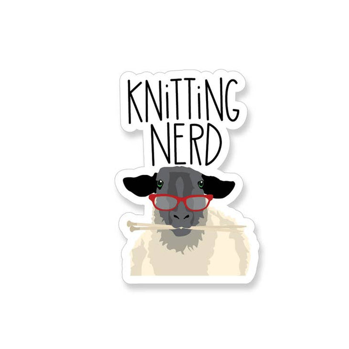 Sheep Knitting Nerd Sticker