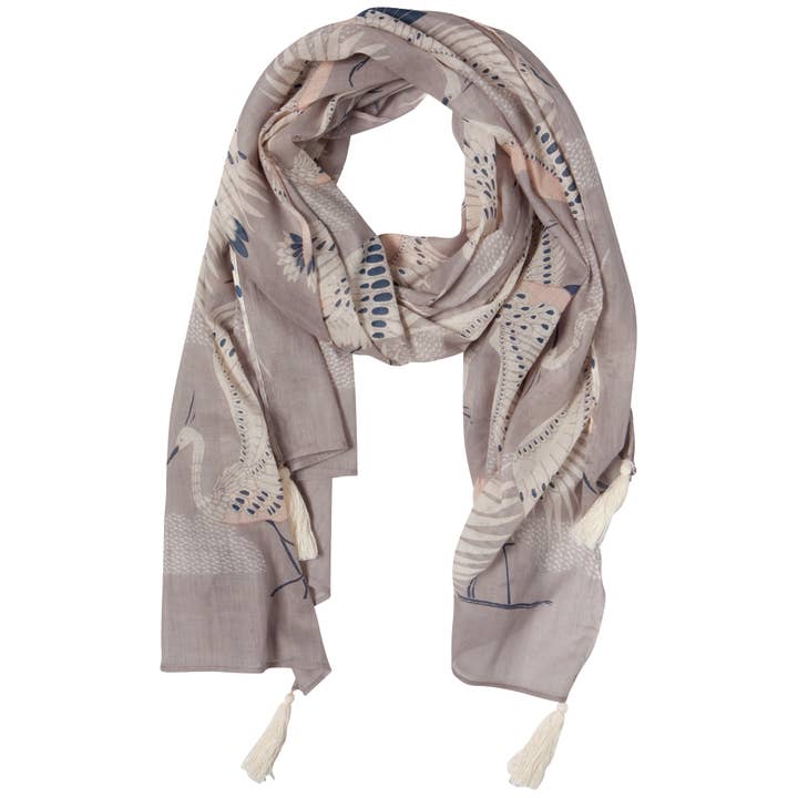 Flight of Fancy- Printed Cotton Scarf