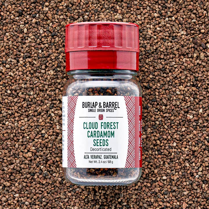 Cloud Forest Cardamom Seeds - Single Origin Spice - Grinder Jar