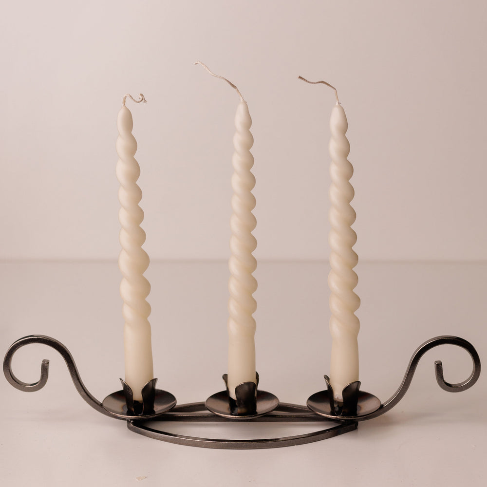 Iron Taper Candleholder - Viking Ship