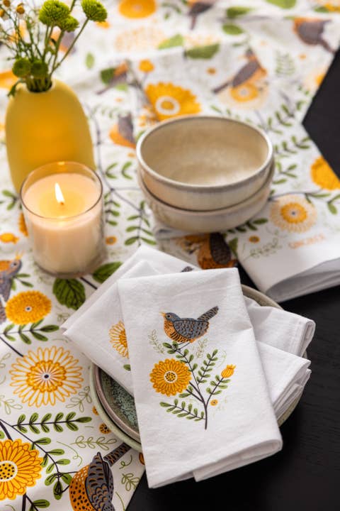Mums & Robins Napkins (4 pc)