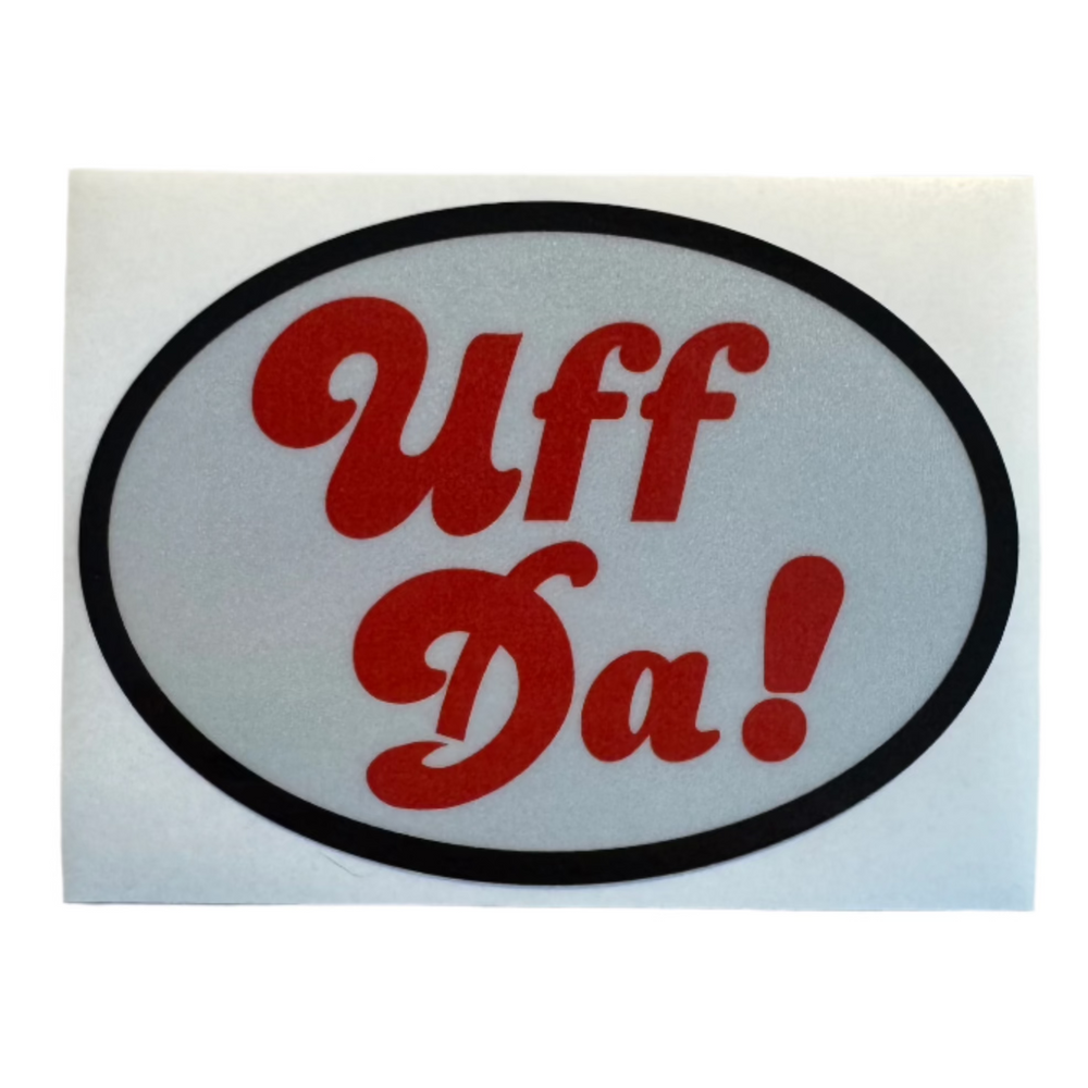 Uff-Da! Oval Sticker