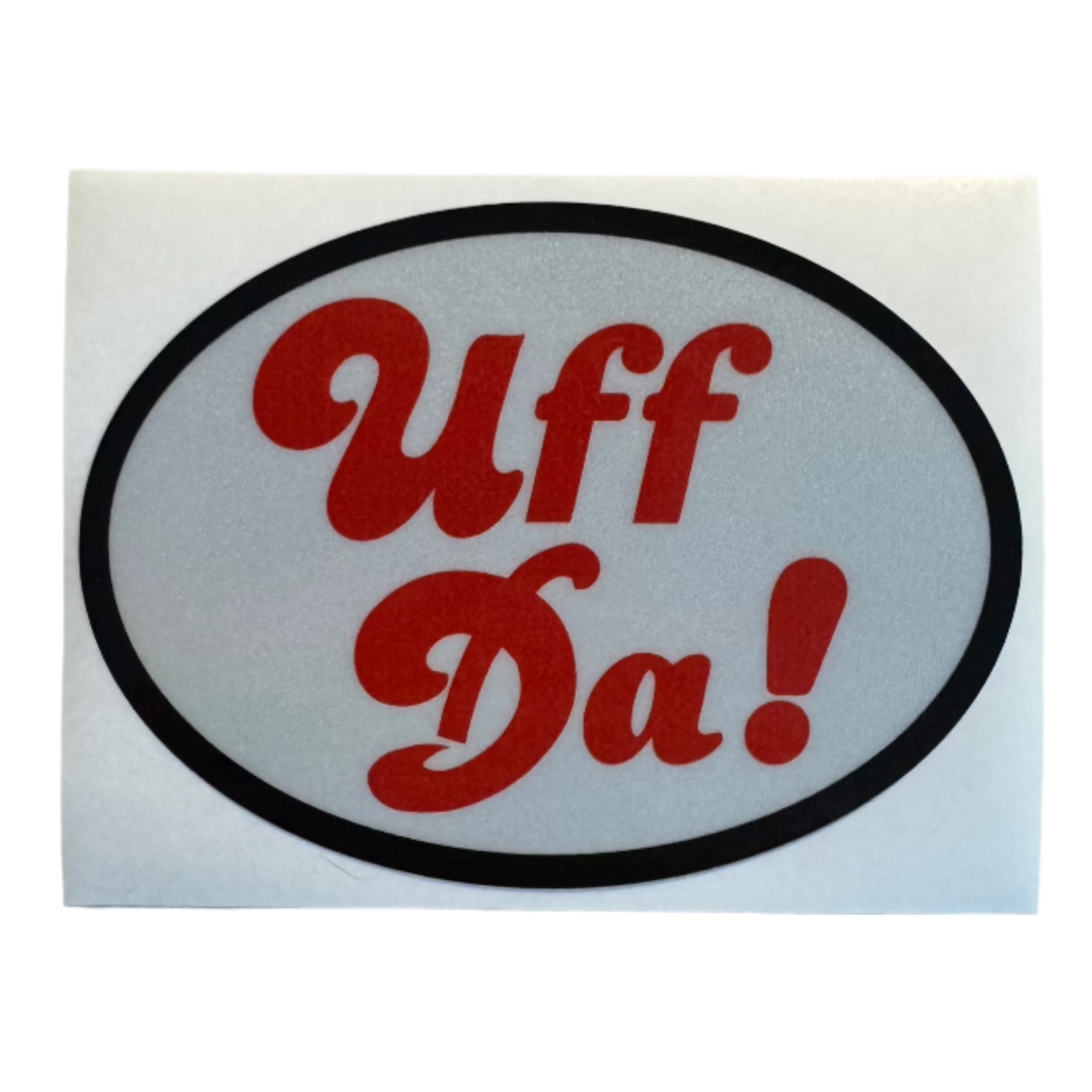 Uff-Da! Oval Sticker – Scandihoo
