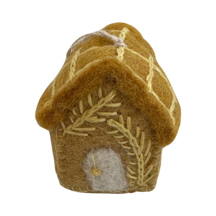Hand Felted Spring House Ornament