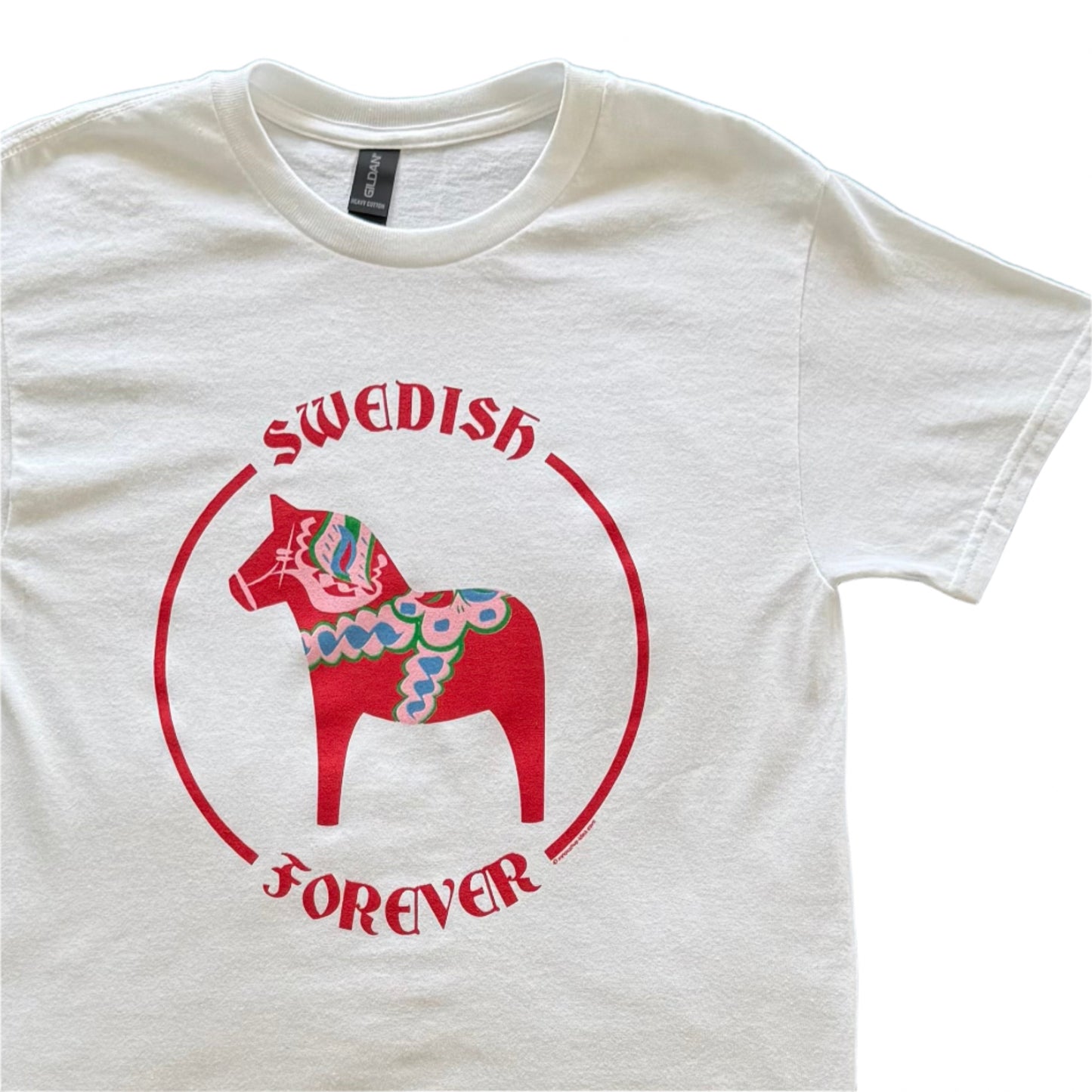 "Swedish Forever" Dala Horse T-Shirt