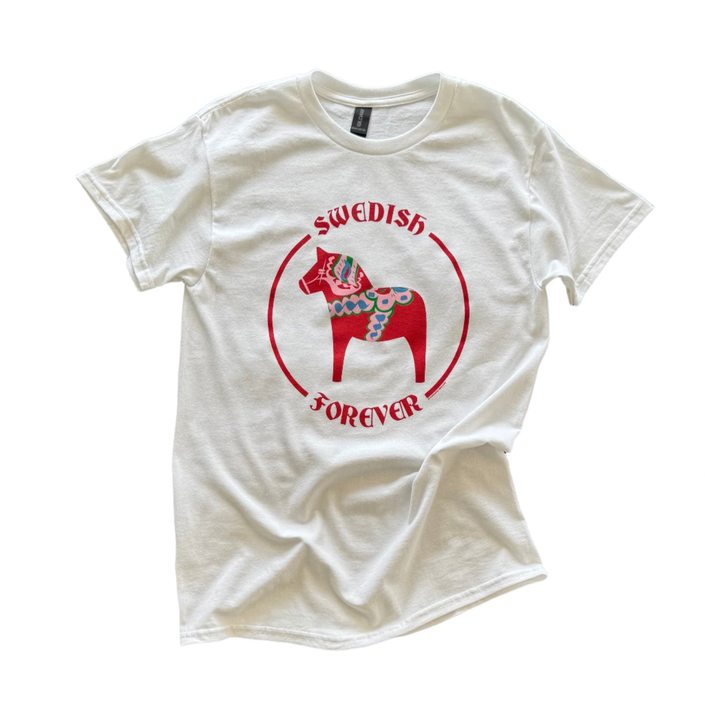 "Swedish Forever" Dala Horse T-Shirt
