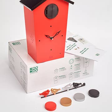 KOOKOO Bird House Cuckoo Clock - RED or TEAL