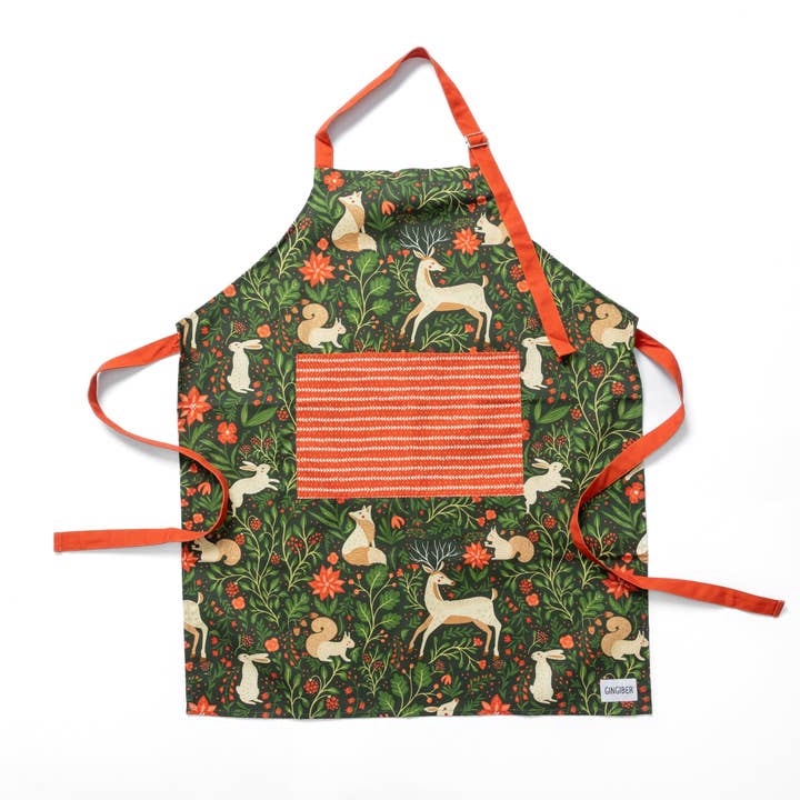 Christmas Holiday Forest Pocket Apron
