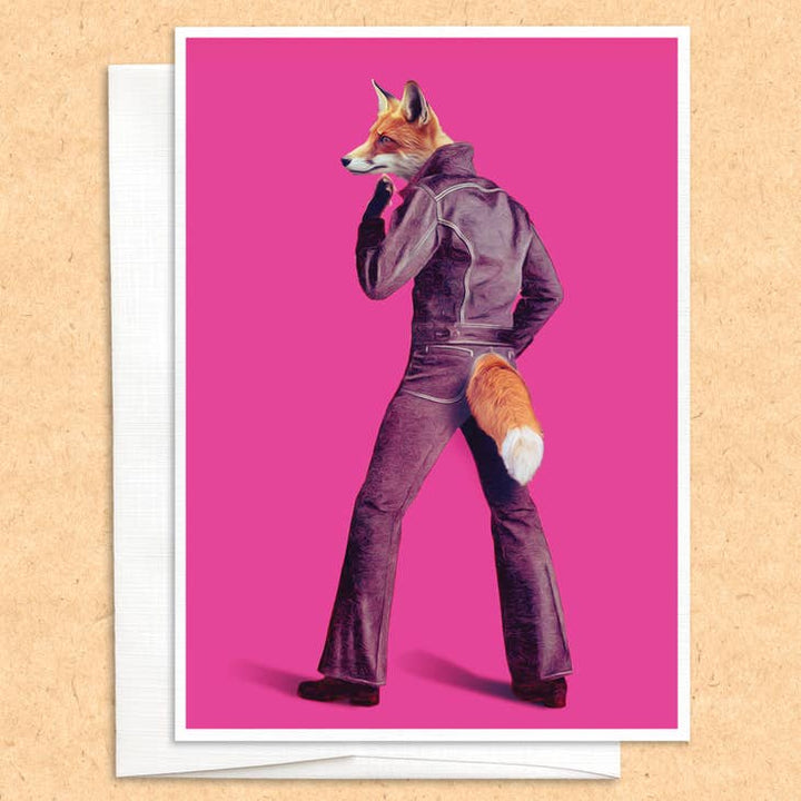 Fox in Clothes Card