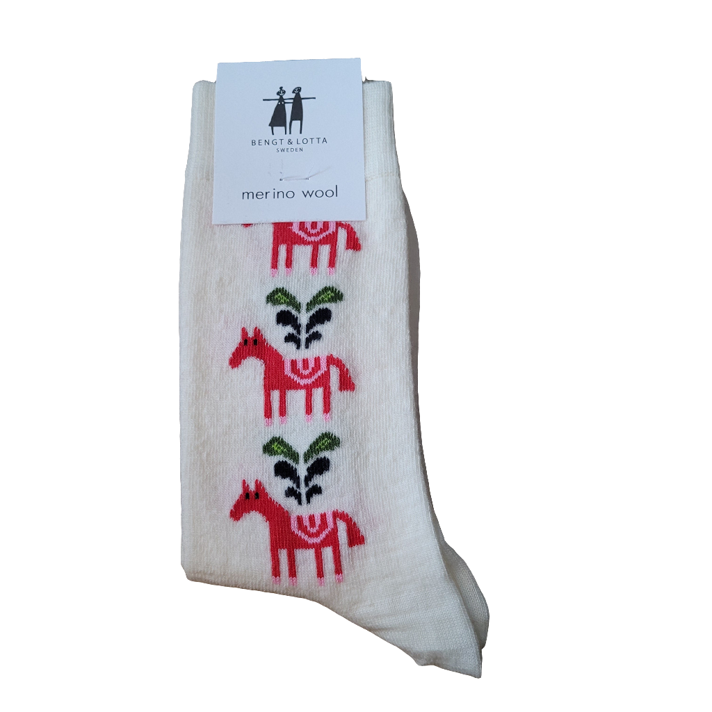 Merino Wool - Modern Pink Dala - Bengt & Lotta Socks