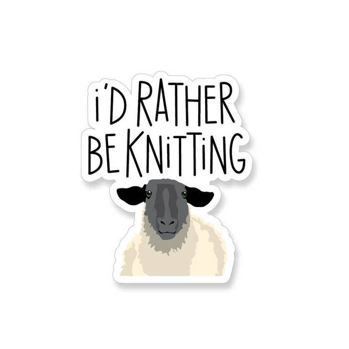 Sheep Knitter Sticker