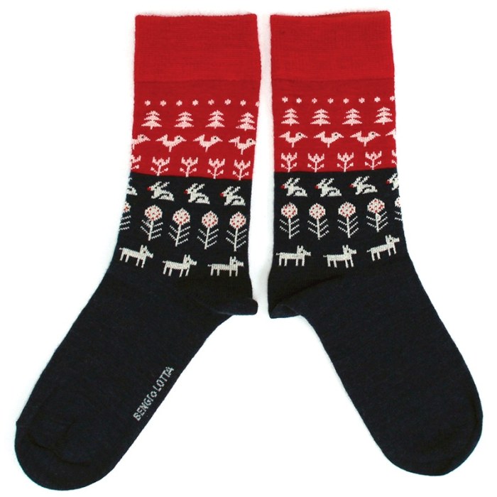Merino Wool - Navy Nature - Bengt & Lotta Socks