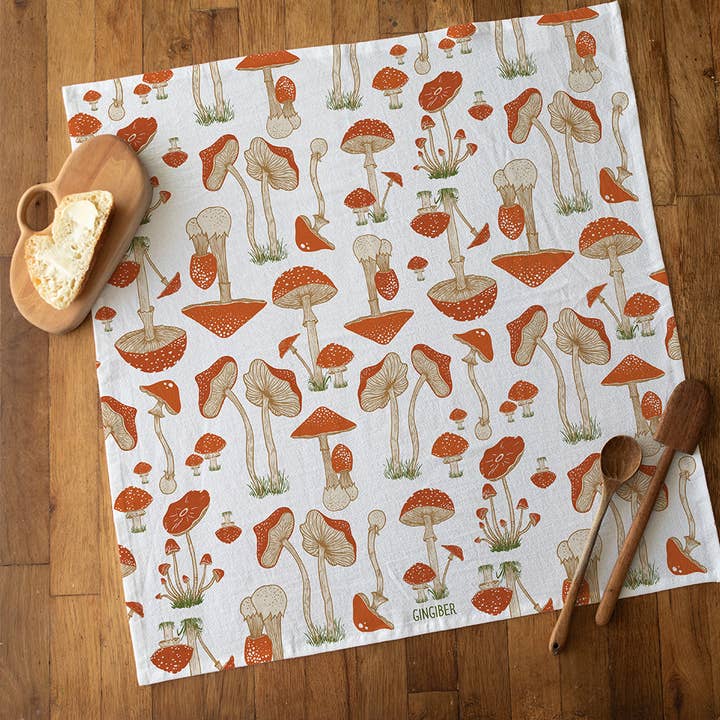 Enchanted Mushroom Tea Towel