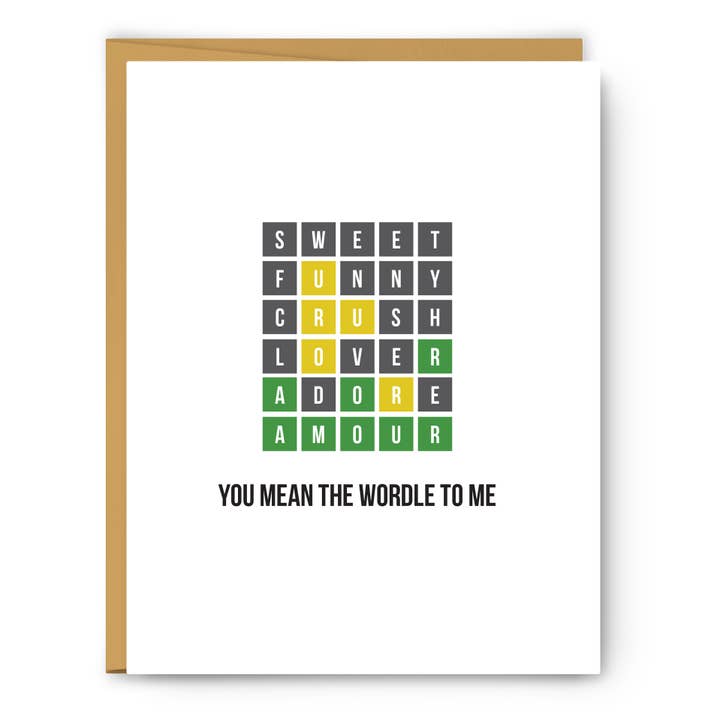 Wordle Definition - Greeting Card