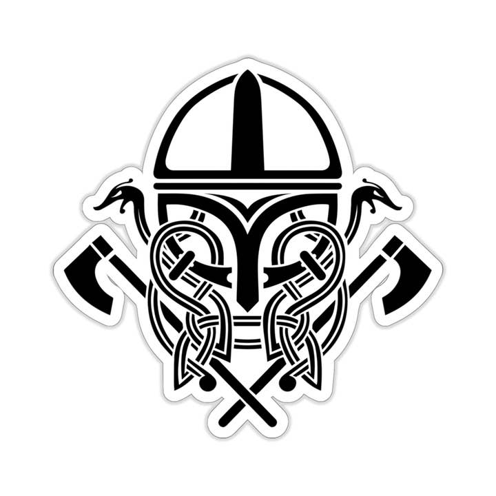 Viking Battle Helmet Sticker
