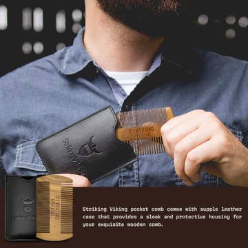 Sandalwood Beard & Mustache Comb - Striking Viking
