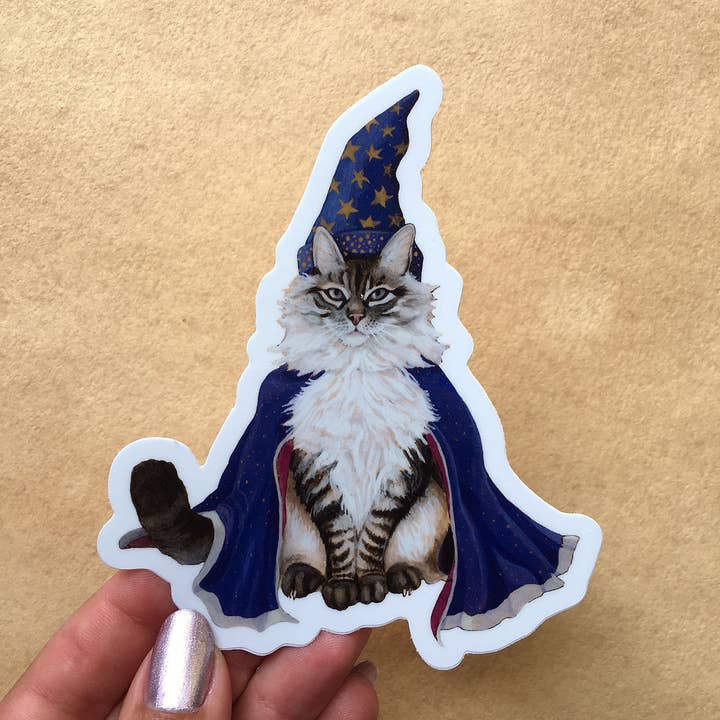 Cat Wizard Sticker