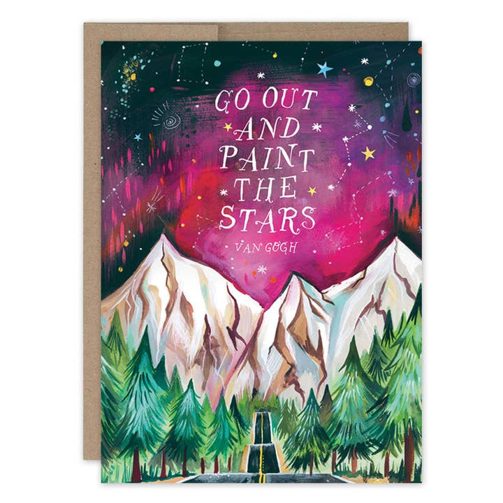 Night Sky Paint the Stars Encouragement Card