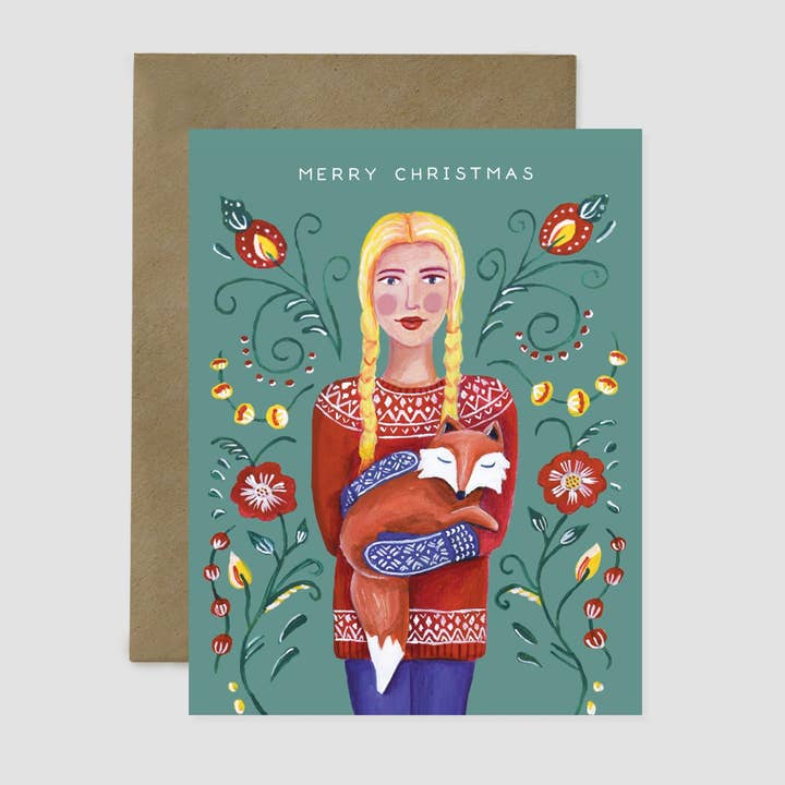 Merry Christmas Scandi Gal Card
