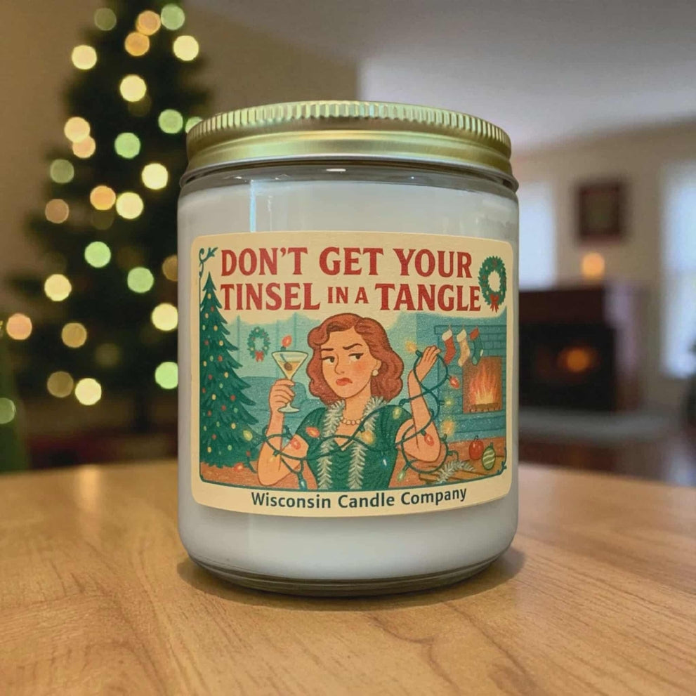 Holiday Candle -Don't Get Your Tinsel in a Tangle