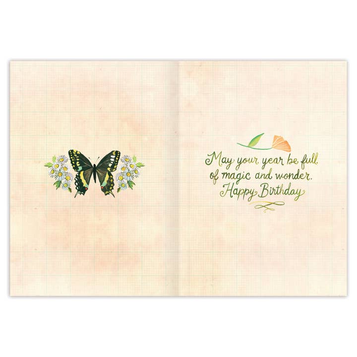 Autumn Flutter Birthday Card