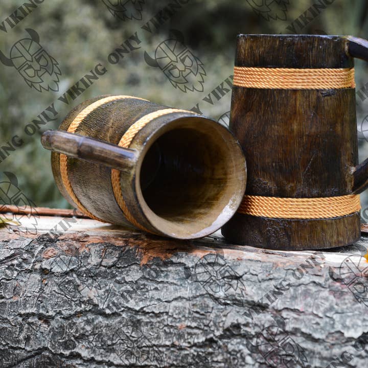 
                      
                        Wooden Viking Tankard Beer Mug Stein
                      
                    