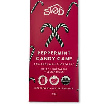 Peppermint Candy Cane Chocolate Bar
