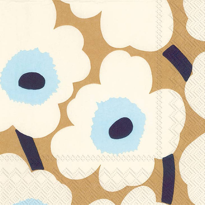 Marimekko Unikko Cream Gold Paper Cocktail Napkin