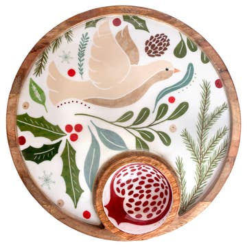 Winterberry Round Platter & Bowl Set