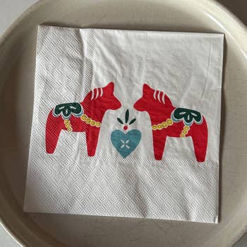Lunch Napkin - Dala Horse Pair